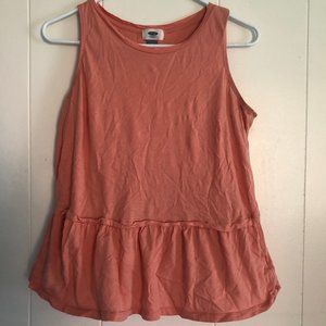 Peach, peplum, top, old navy